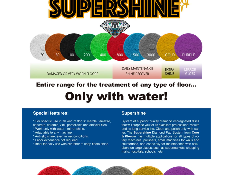 Supershine diamond pad system